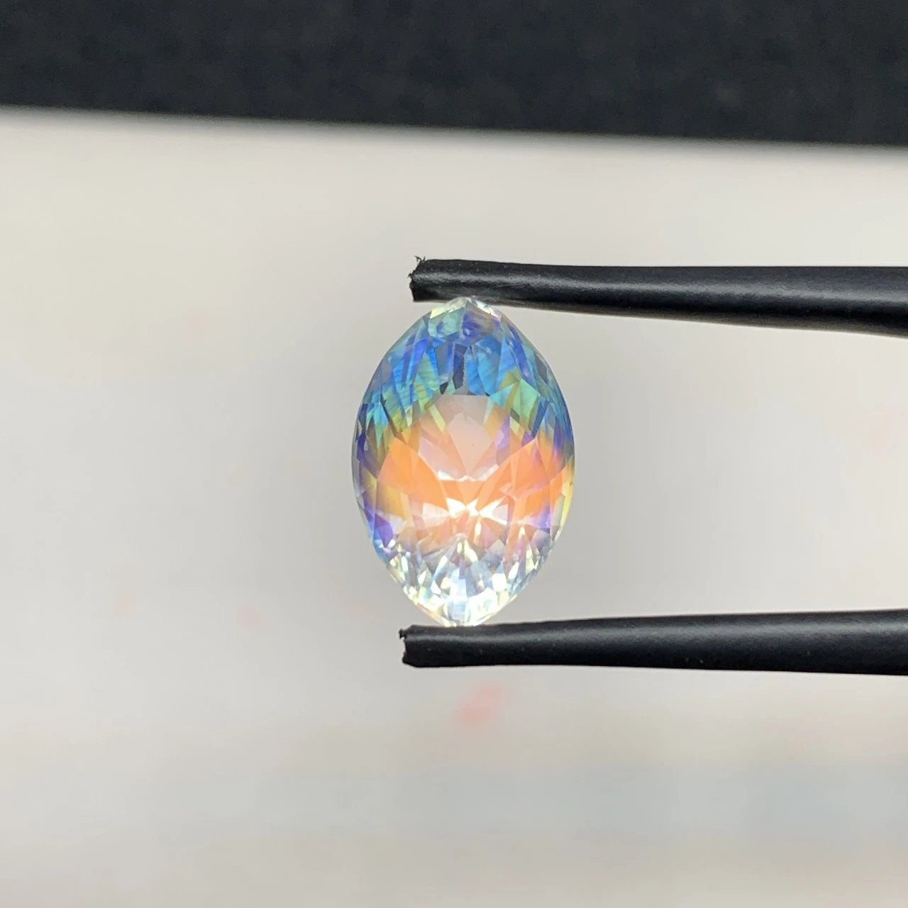 4.70ct Natural Rainbow Moonstone Marquise Shape Loose Gemstone — view 4